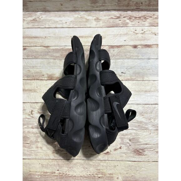 Nike Owaysis Sandals Women's Size 6 Triple Black Adjustable Straps - Picture 5 of 7